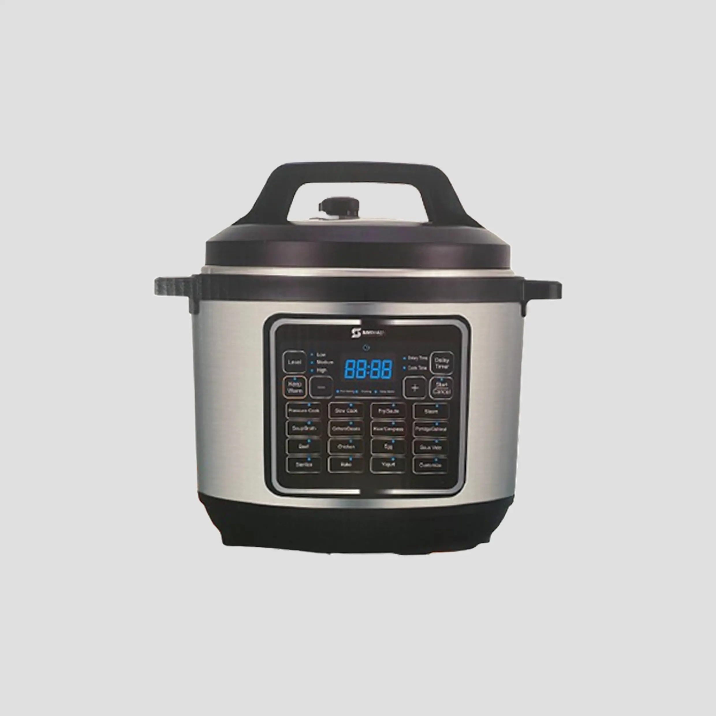 Sayona Express Pot 8L Electric Pressure Cooker with 1200W Multi-Cook Function - Black/Silver