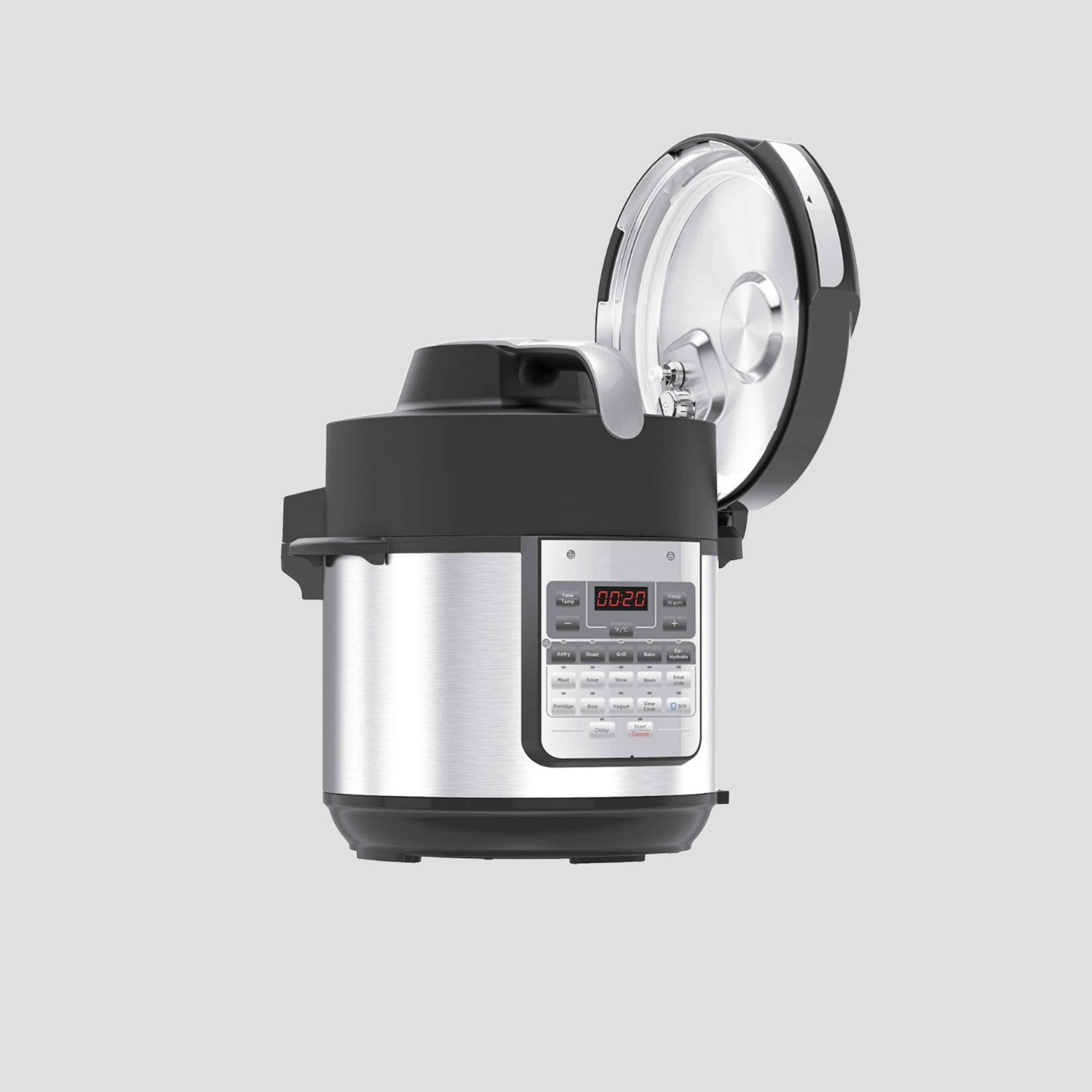 Sayona SAF-4567 6L Instafry 2-in-1 Air Fryer Pressure Cooker Combo - Black/Silver - Image 2