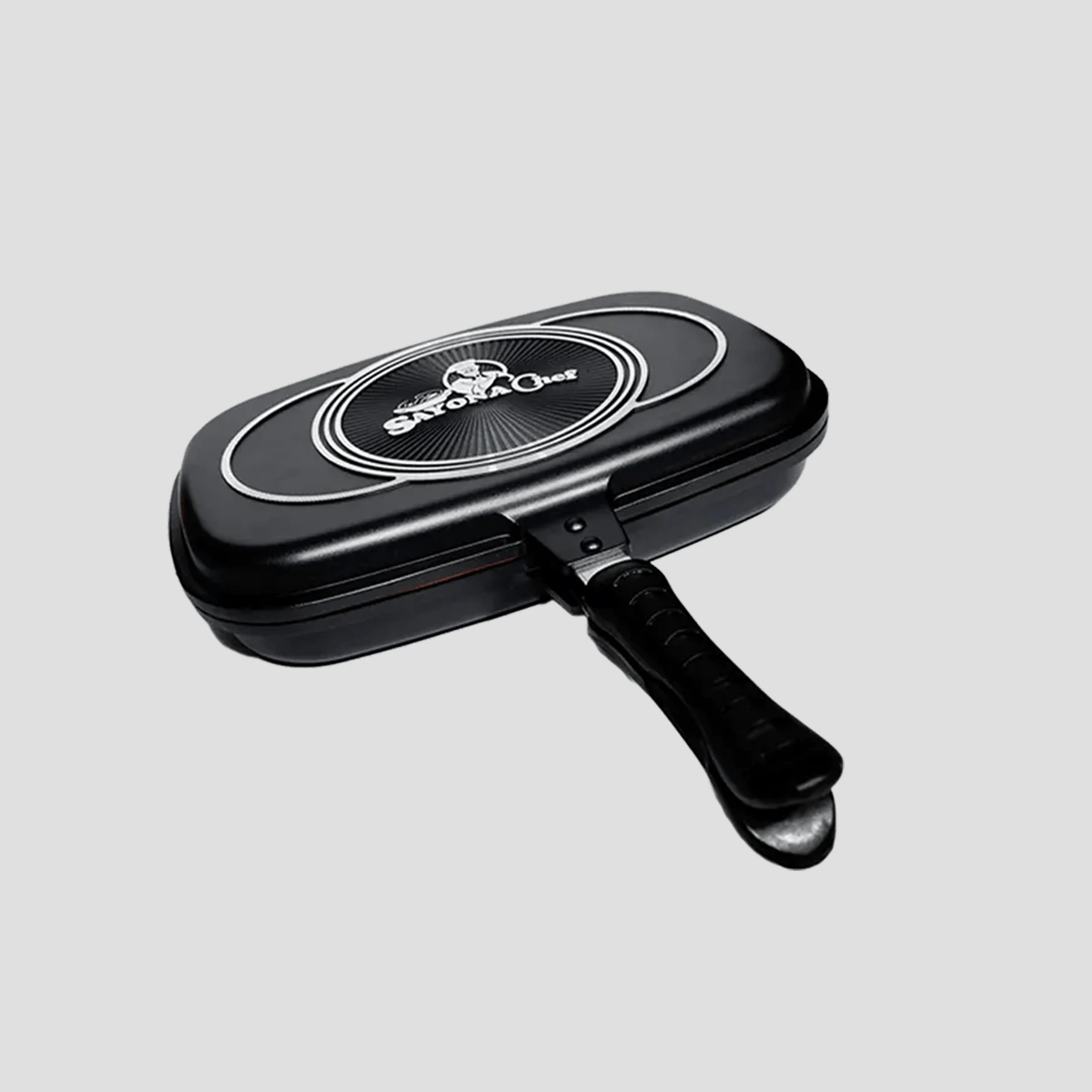 Sayona SC-3026 40cm Non-Stick Double Grill Pan - Black - Image 2