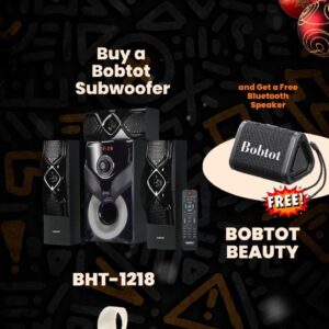 Bobtot BHT-1218BT 3.1CH Subwoofer with 12000W PMPO & Bluetooth - Black