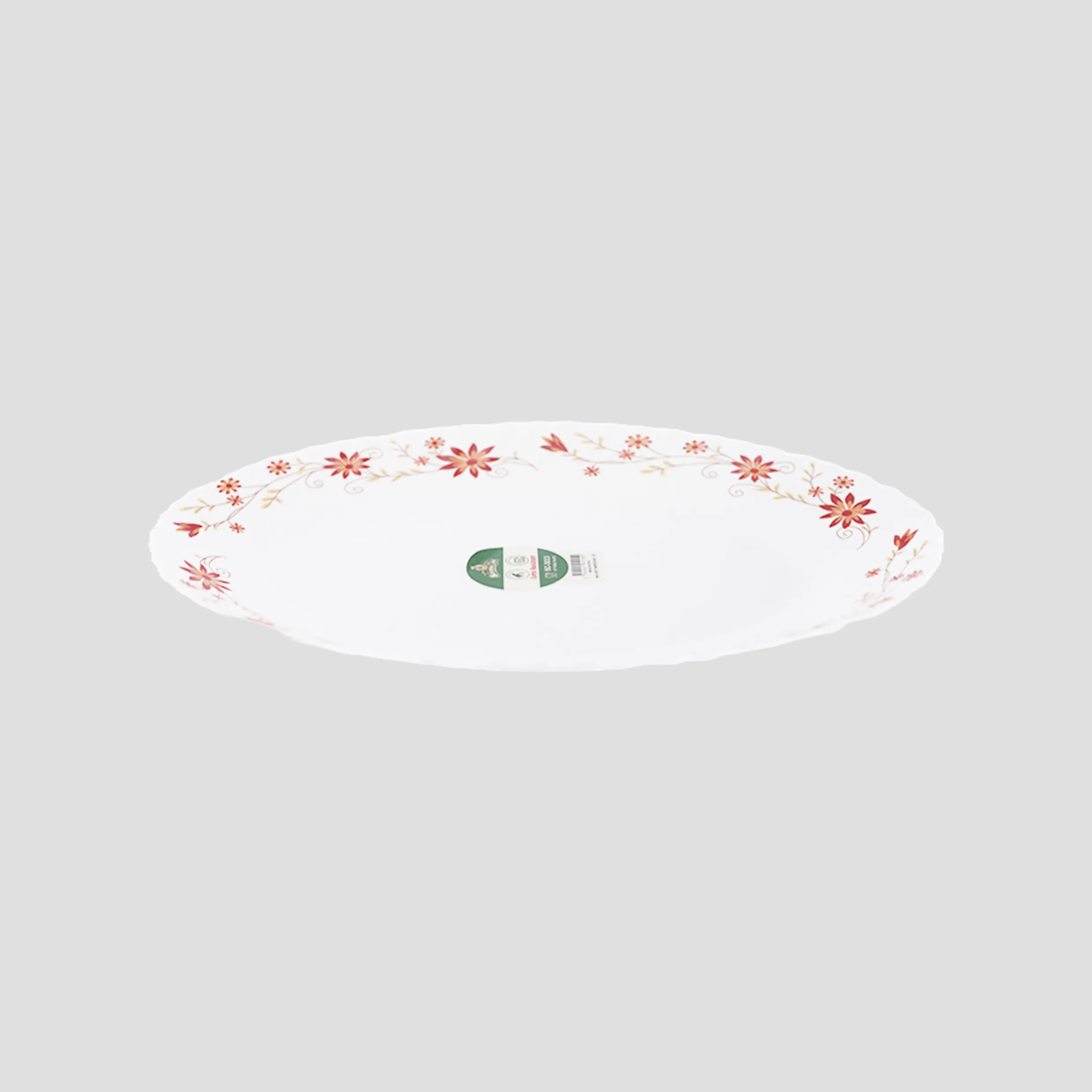 Sayona Chef SC-3023 K-1038 12-Inch Oval Plate with Design - White - Image 2