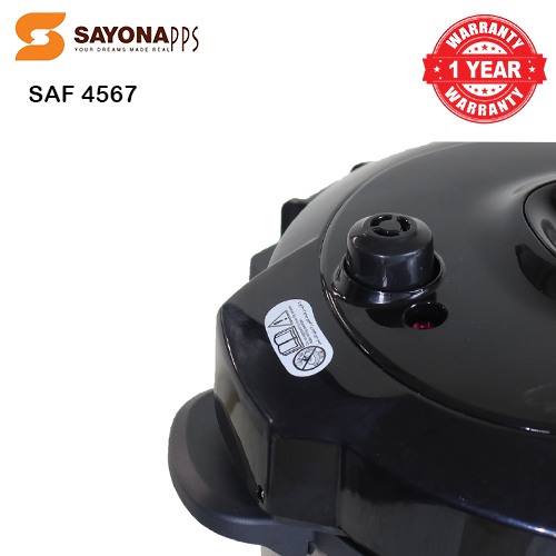 Sayona SAF-4567 6L Instafry 2-in-1 Air Fryer Pressure Cooker Combo - Black/Silver - Image 3