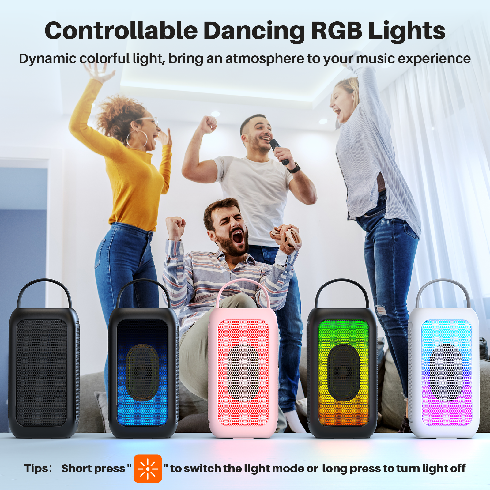 Bobtot EP20 Portable Karaoke Speaker with 1 Wireless Mic - Black - Image 2
