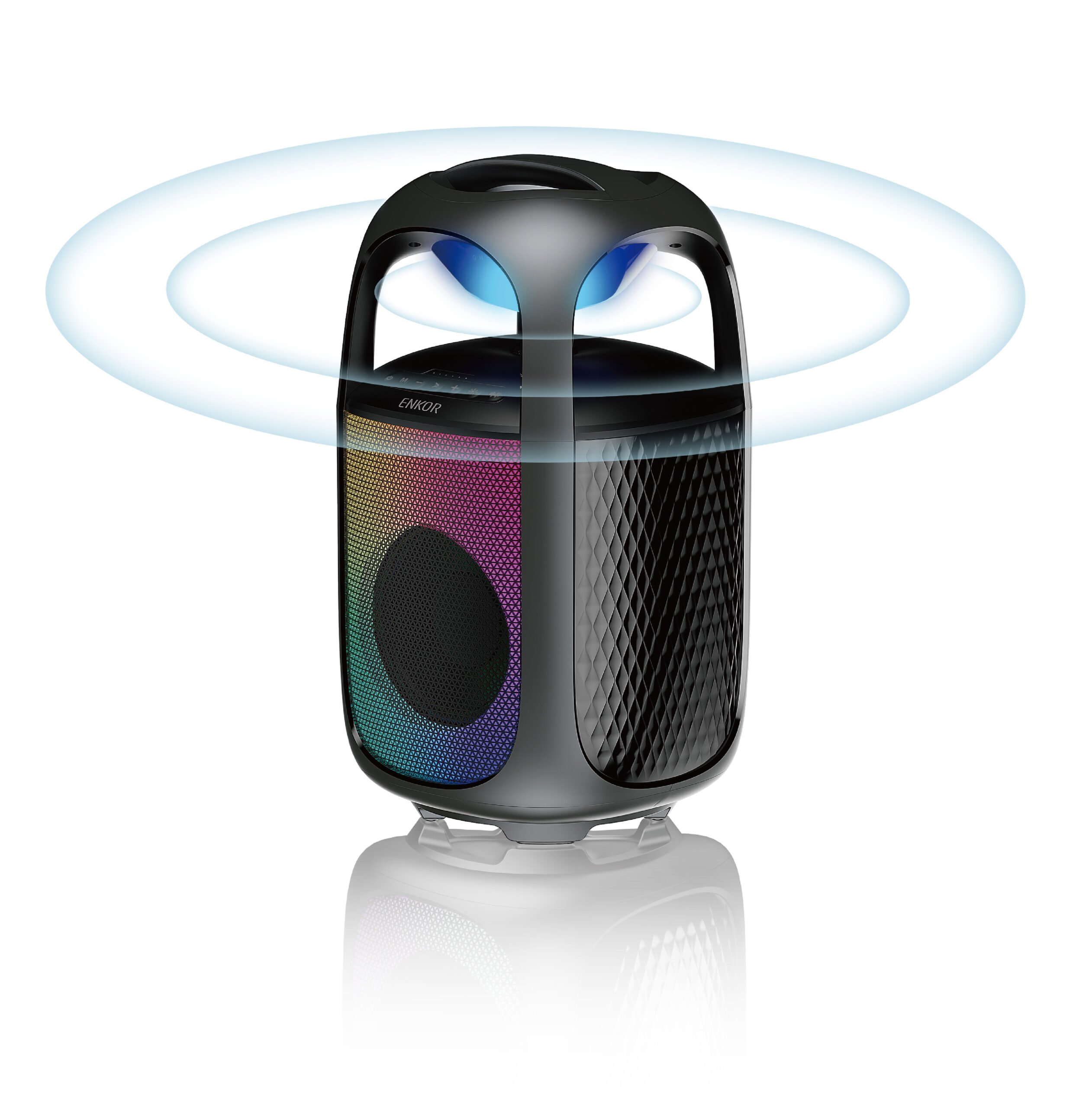 Rotasona RS001 Party Speaker with SoundAura 360° Surround Sound - Black - Image 4