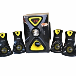 Sayona SHT-1149 4.1CH Subwoofer System with Bluetooth, USB & FM - Black with Yellow Accents