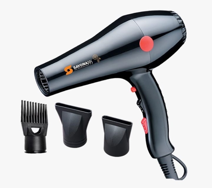 Sayona SY-1000 Hair Dryer with Fast Drying Performance - Black