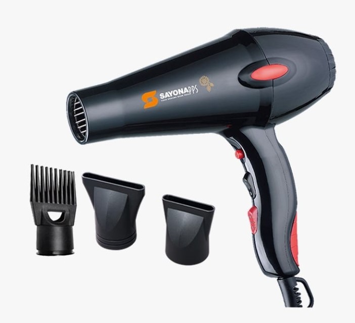 Sayona SY-800 Hair Dryer with Fast Drying Performance - Black