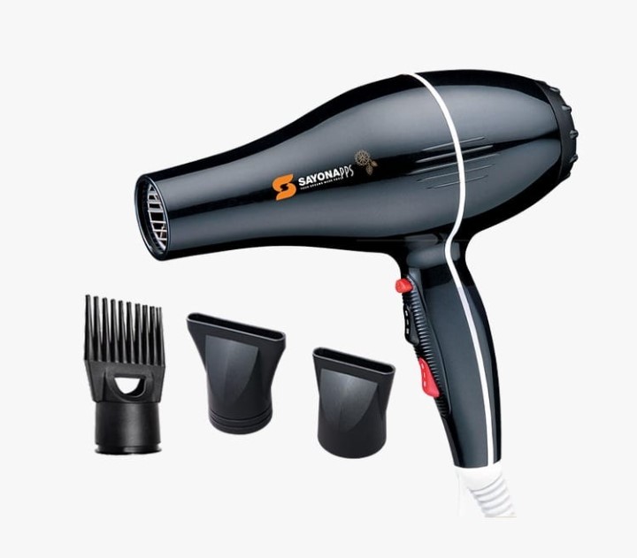Sayona SY-300 Hair Dryer with Fast Drying Performance - Black