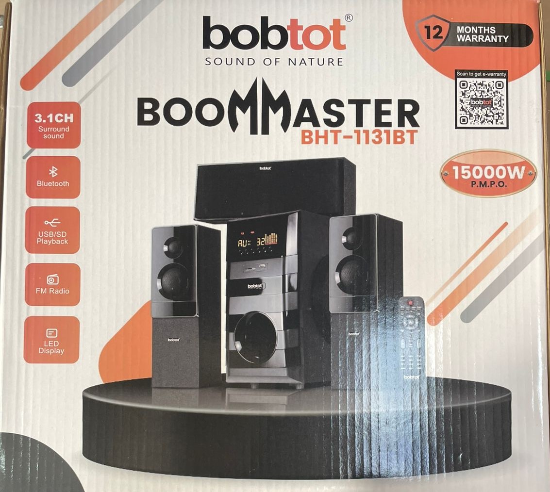 Bobtot BHT-1131BT 3.1CH Bluetooth Home Theater System with BoomMaster Bass - Black - Image 2